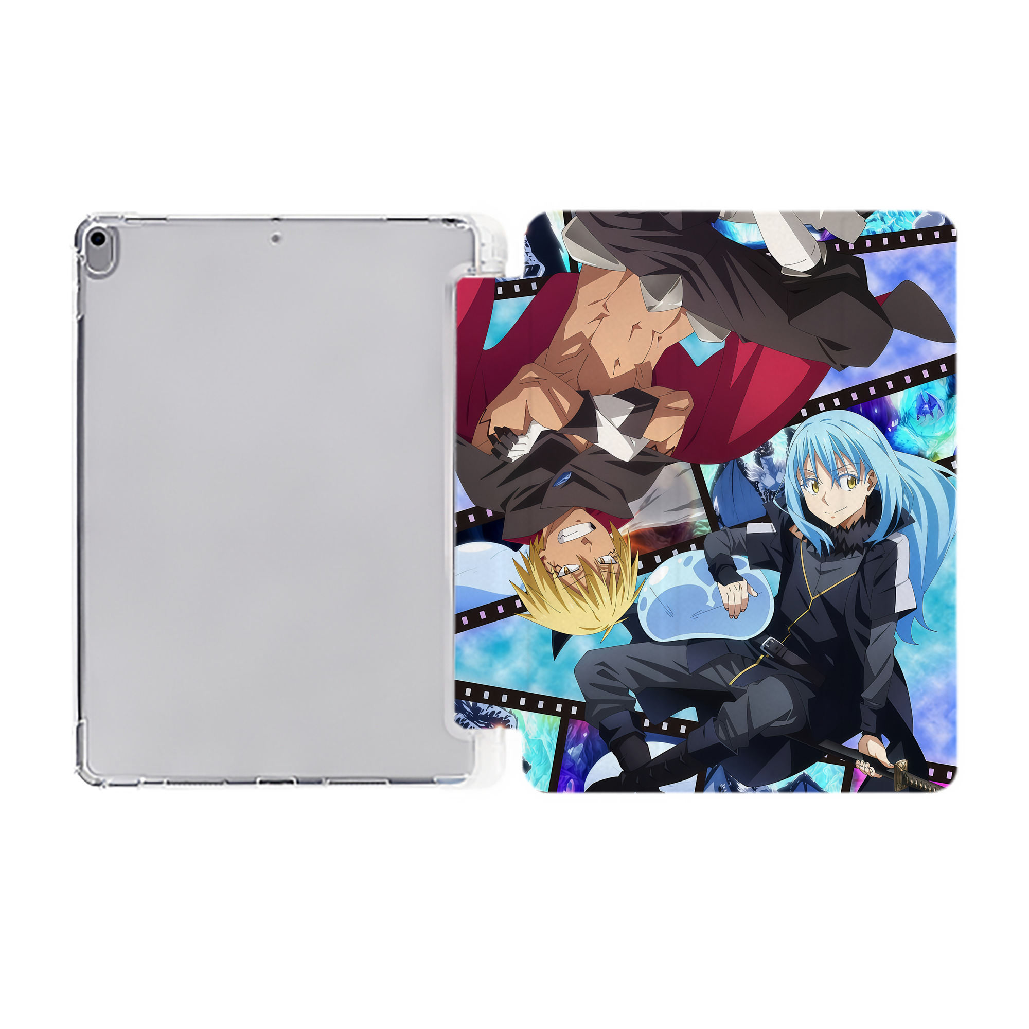 （画像用） 転スラ Regarding Reincarnated to Slime IPad ケース ペン収納付き 三つ折りスタンド PUレザー×シリコン 対応機種9.5/10.5/10.9インチ